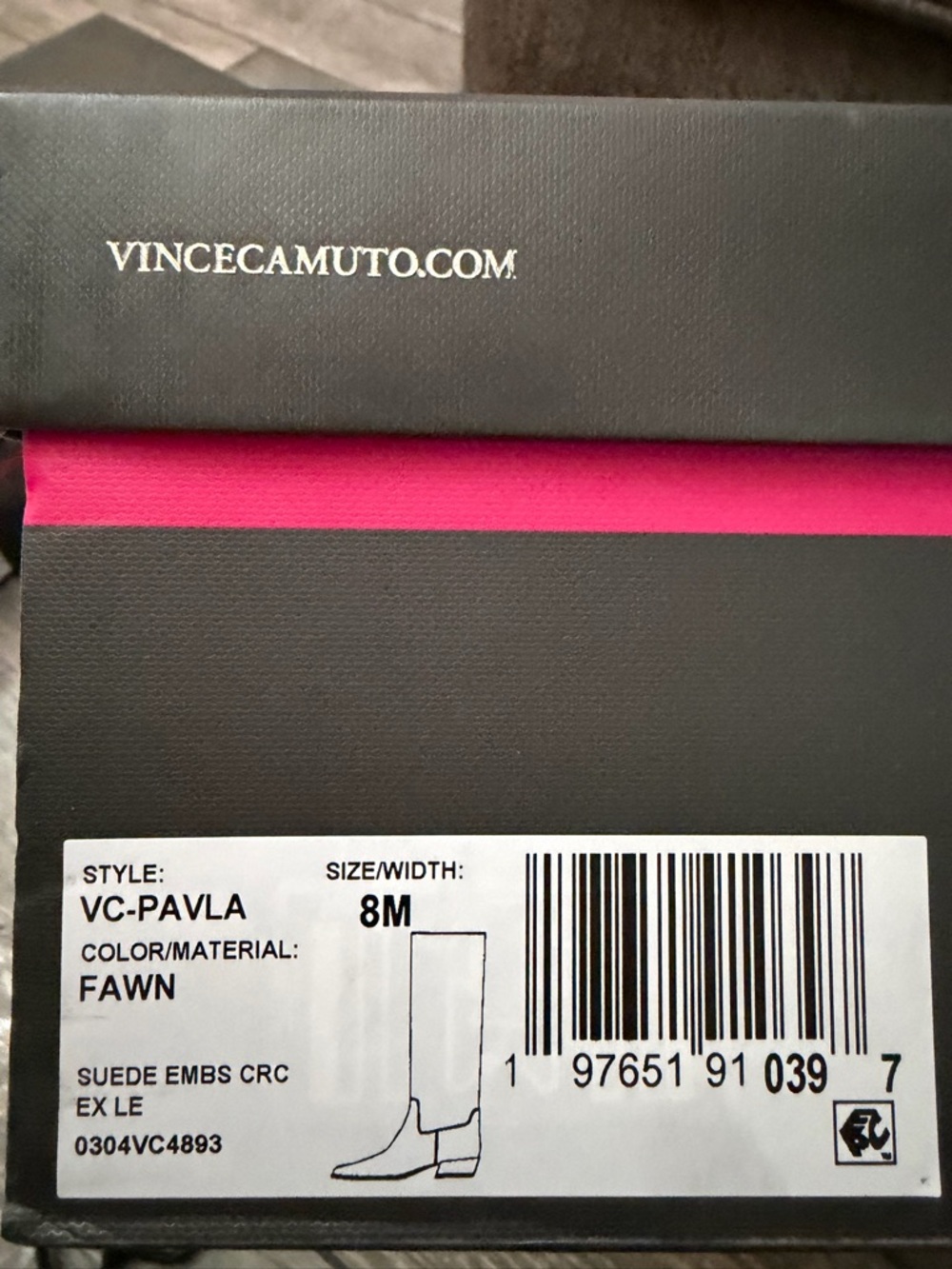NIB Vince Camuto Women's Pavla Knee High Boot, Fawn - Picture 5 of 5